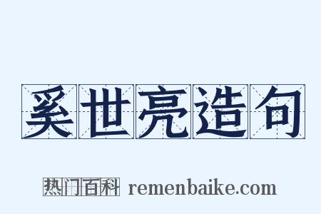 奚世亮造句是什么意思的图片